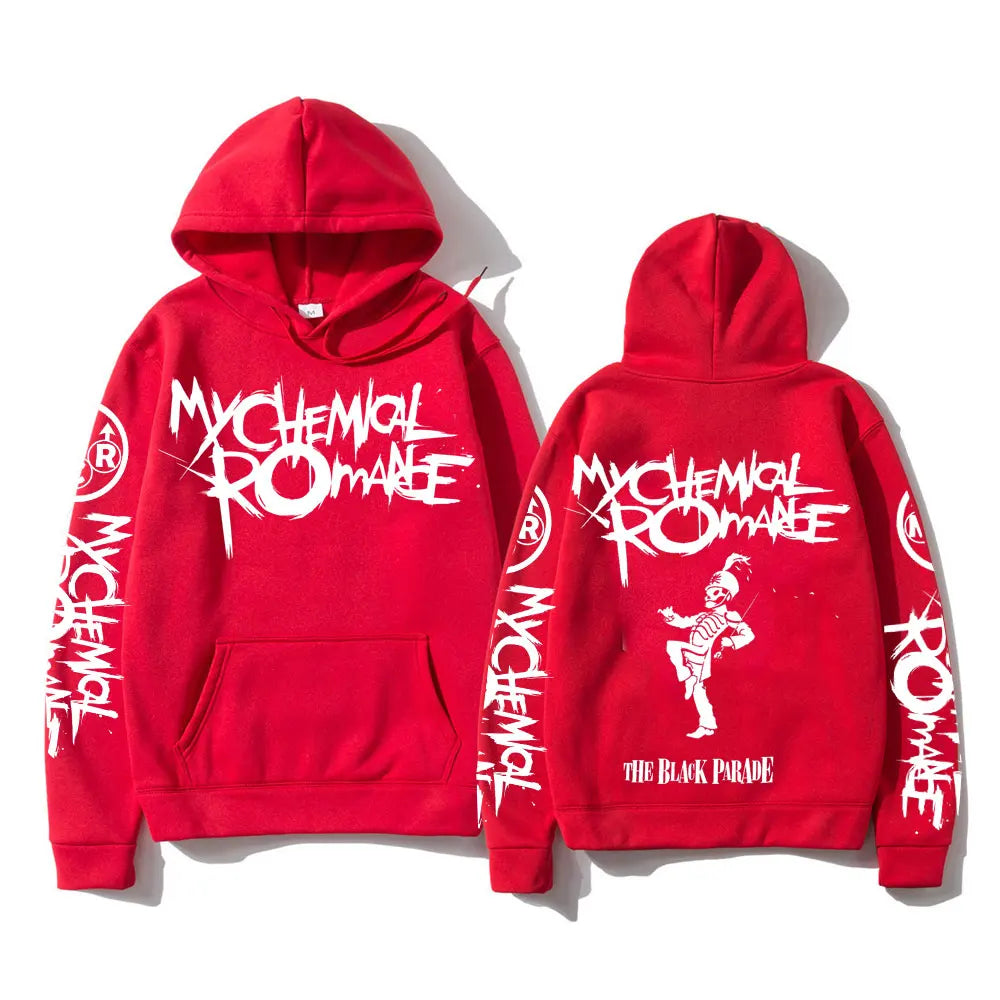 My Chemical Romance Double-Sided Graphic Hoodie – Black Parade Punk Emo Rock Style Sweatshirt for Men & Women - Premium hoodies from Lizard Vigilante - Just $43.88! Shop now at Lizard Vigilante