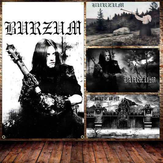 Burzum Black Metal Flag – 3x5 Ft Heavy Metal Polyester Band Banner for Wall Decor and Tapestry - Premium flag from Lizard Vigilante - Just $19.99! Shop now at Lizard Vigilante