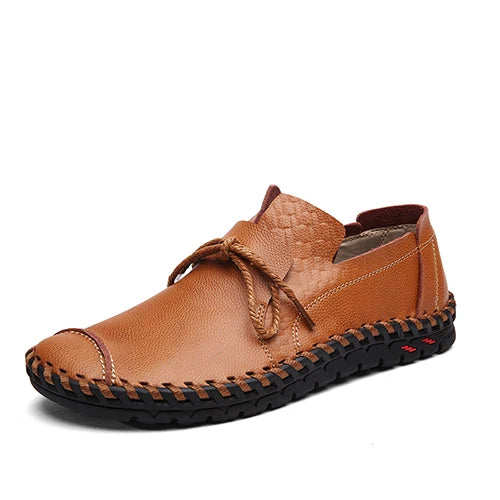 Spring Handmade Leather Men’s Slip-On Casual Loafers – Soft Driving Shoes for Everyday Style - Premium shoes from Lizard Vigilante - Just $77.77! Shop now at Lizard Vigilante