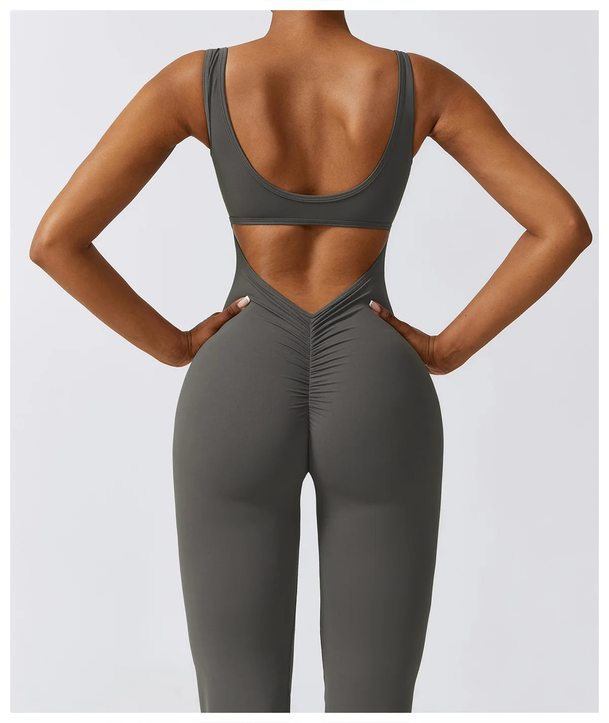 Sexy Back V Jumpsuit Gym Set Women Training Yoga Suit Sportswear Women Sports Jumpsuit Fitness Rompers Stretch Workout Bodysuits - Premium  from Lizard Vigilante - Just $36.99! Shop now at Lizard Vigilante