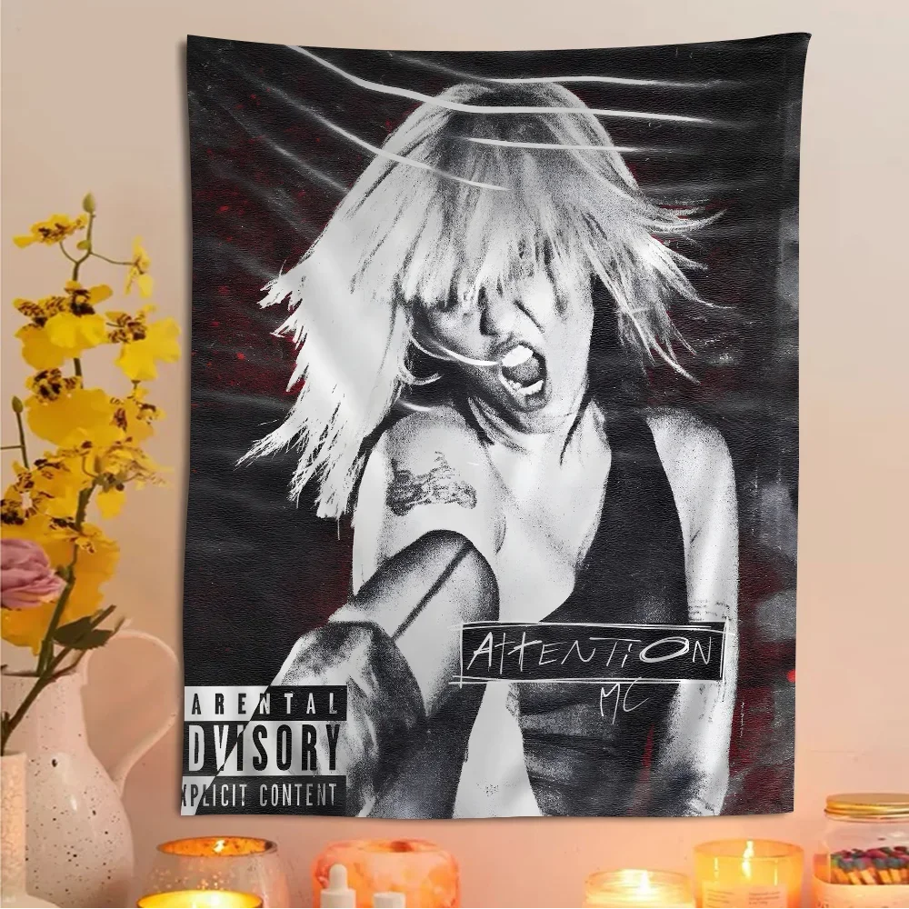 “Plastic Hearts & Power Chords” Miley Cyrus Album Wall Tapestry – Heavy Cotton Print for Rockcore Bedrooms, Hippie Hangouts & Hollywood Havoc - Premium poster from dsers - Just $34.99! Shop now at Lizard Vigilante