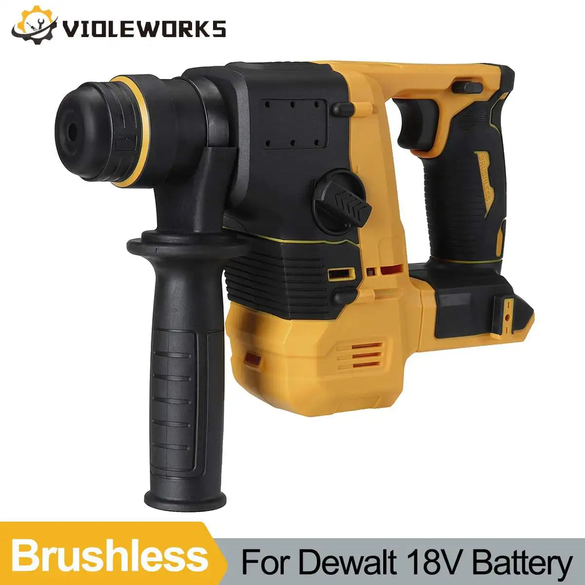 Brushless Cordless Rotary Hammer Drill – 26mm Dual-Function Impact Drill Compatible with Dewalt 18V Battery - Premium hammer drill from Lizard Vigilante - Just $131.08! Shop now at Lizard Vigilante