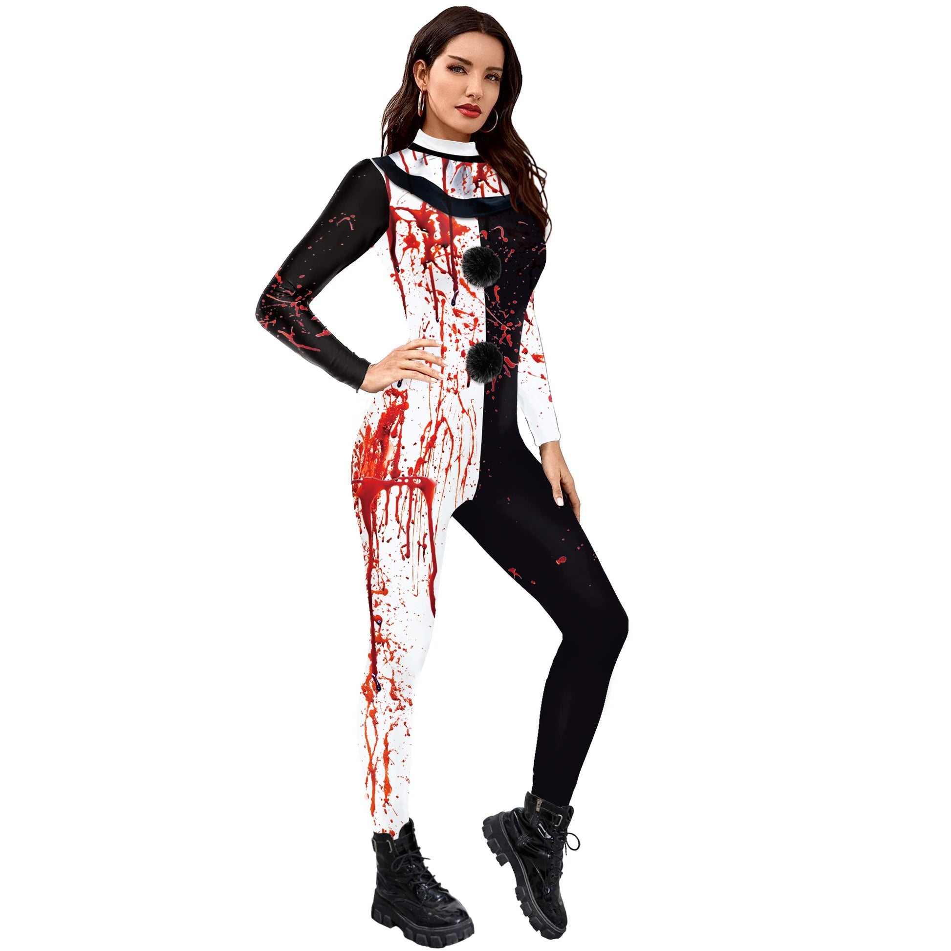 Matching Halloween Outfit Art The Clown Cosplay Costume Jumpsuit Carnival Party Stage Performance Clothing Adult Children Set - Premium Cosplay Costumes from Lizard Vigilante - Just $28.88! Shop now at Lizard Vigilante