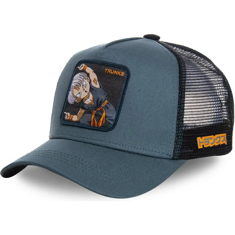 New Dragon Ball Trucker Hat Son Goku Cap Summer Travel Peaked Cap Men's Embroidery Hip-Hop Cap Style Sun Visor Adjustable Mesh - Premium cap from Lizard Vigilante - Just $4.99! Shop now at Lizard Vigilante