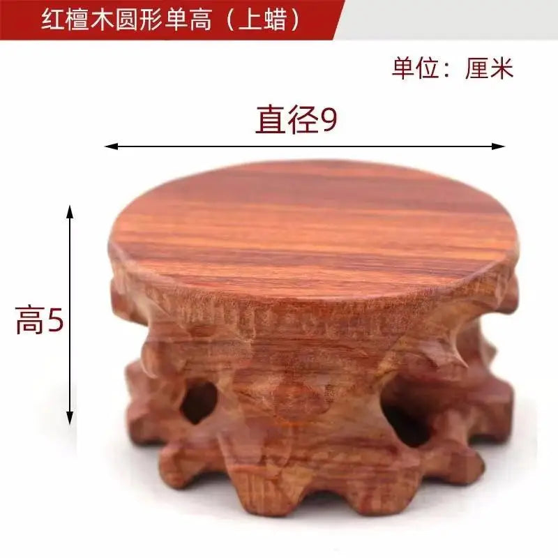 Simple Figurine Statue Display Stand Miniature Solid Wood Bases Coffee Tea Sets Pedestal Vase Flower Pot Bonsai Sorting Table