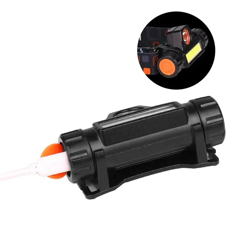 1pcs Rechargeable Fishing LED Headlamp Camping Headlight XPE COB Work Light 2 Lighting Modes With Tail Magnet Detachable