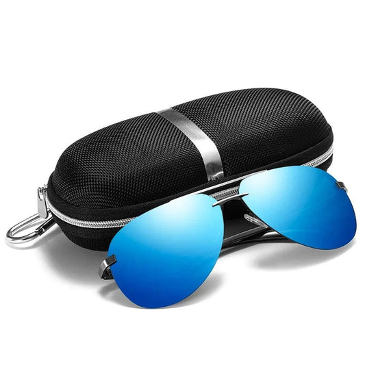 New Polarized Men Sunglasses Classic Driving Sun Glasses Metal Frame Mirror Lens Sunglasses Men/Women - Lizard Vigilante