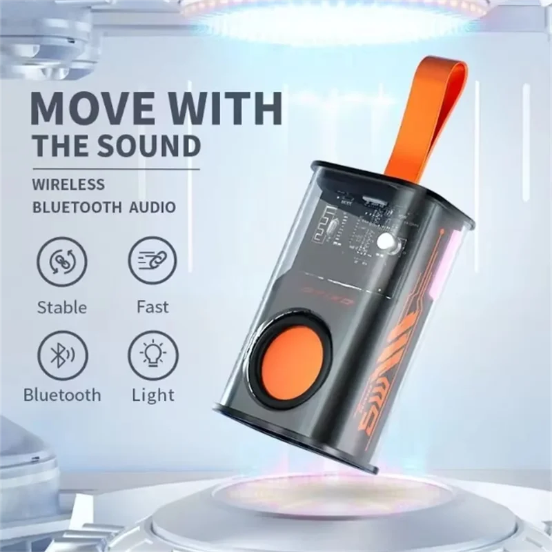 Bluetooth Speaker K08 LED Flashing Soundbar Portable Outdoor Indoor Subwoofer Loudspeaker Support TF Card FM Radio Waterproof