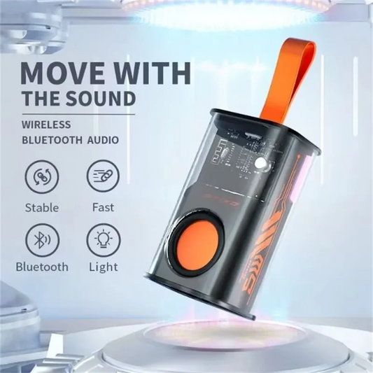 Bluetooth Speaker K08 LED Flashing Soundbar Portable Outdoor Indoor Subwoofer Loudspeaker Support TF Card FM Radio Waterproof