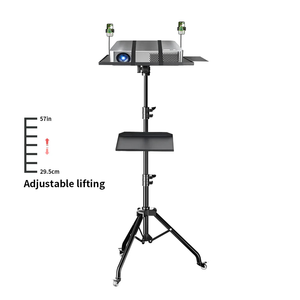 Ceiling/Floor Projector Support Stand Metal Holder Multi-angle Adjustable 360 ° Rotating Projector Bracket Film Video Projector