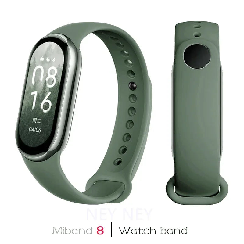 Sport Watchbands For Xiaomi Mi band 8-9 NFC Replacement miband9/8 silicone Bracelet waterproof Strap smart mi band 9 Accessories
