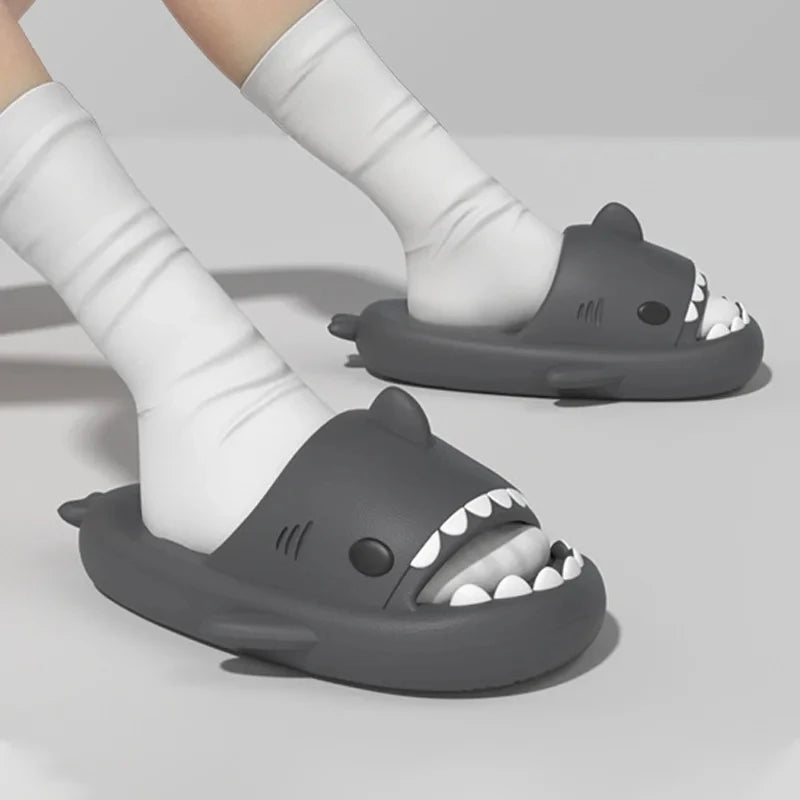 New Style Shark Slippers Women Summer Cute EVA Flip Flops Men Non-slip Indoor Outdoor Slides Girls Boys Beach Shoes Sandals - Premium  from Lizard Vigilante - Just $13.99! Shop now at Lizard Vigilante