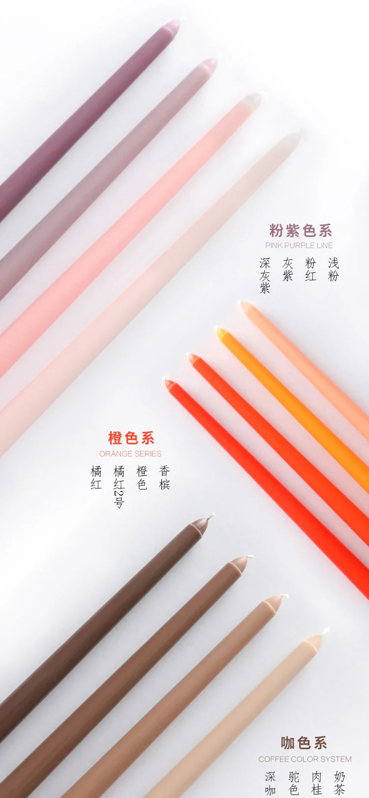 30CM Taper Candle 4 Pack - Home Interior Long Burning Dripless and Smokeless Candles Unscented - Valentines Candles for Home