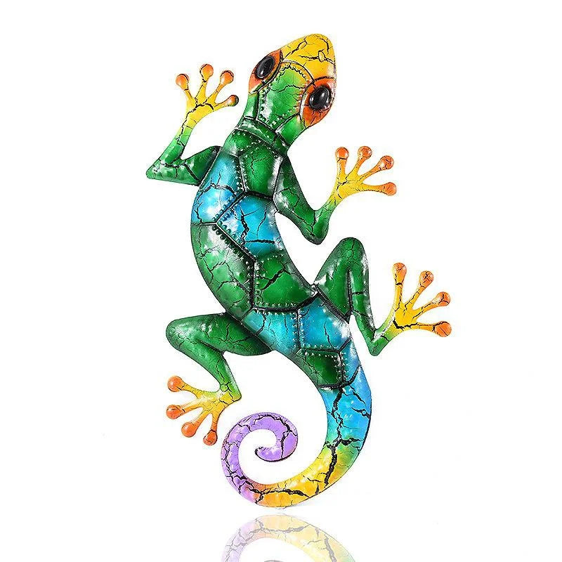 Metal Gecko Yard Garden Decoration for Outdoor Statues Home-garden Wall Decor Miniature Accessories Sculpture Lizard Ornaments - Premium Home Decor from Lizard Vigilante - Just $12.99! Shop now at Lizard Vigilante