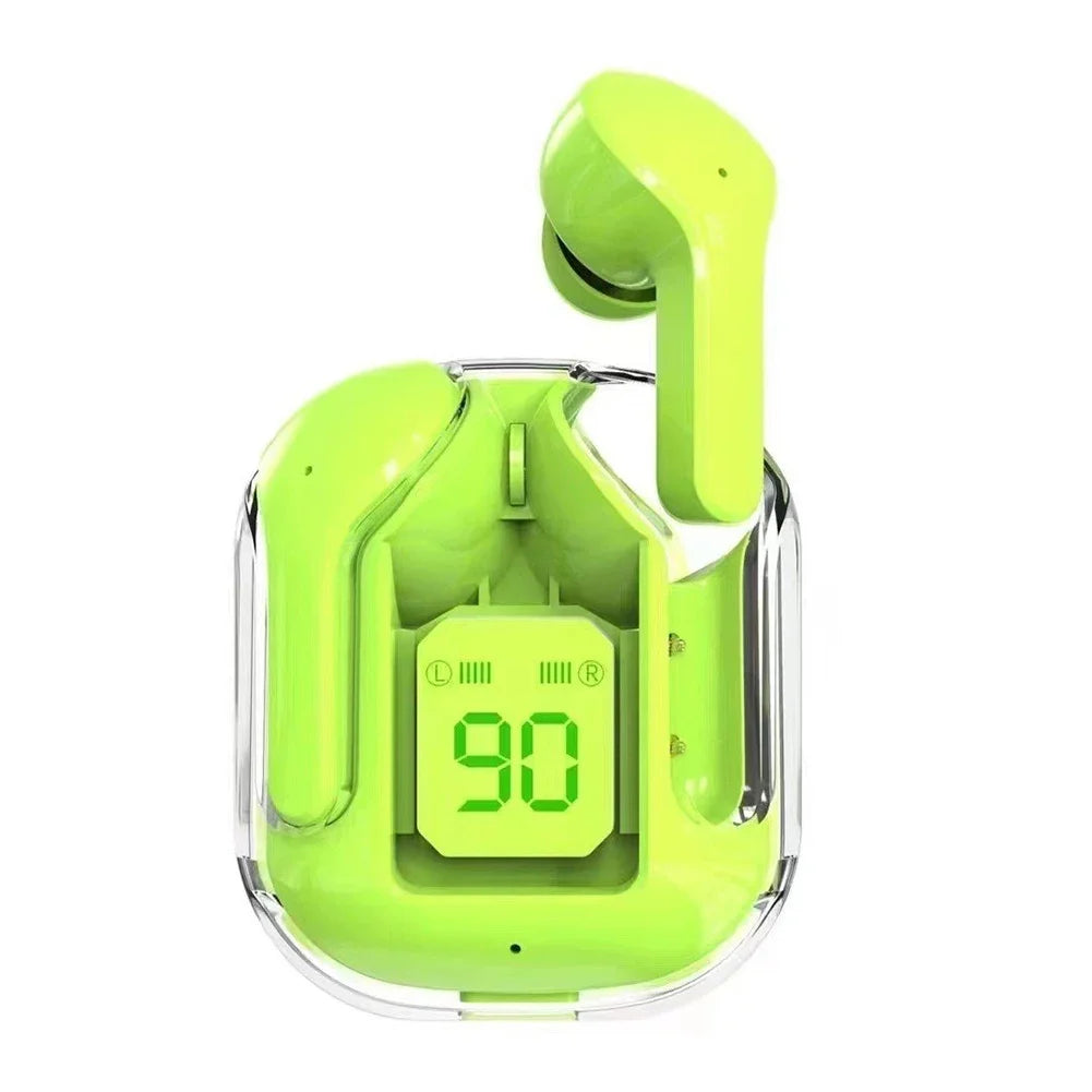 CrystalBeat Transparent Noise-Canceling Earbuds – Sleek Digital Display Case, High-Fidelity Sound, Wireless Freedom for Sports & Work - Premium earbuds from Lizard Vigilante - Just $18.88! Shop now at Lizard Vigilante