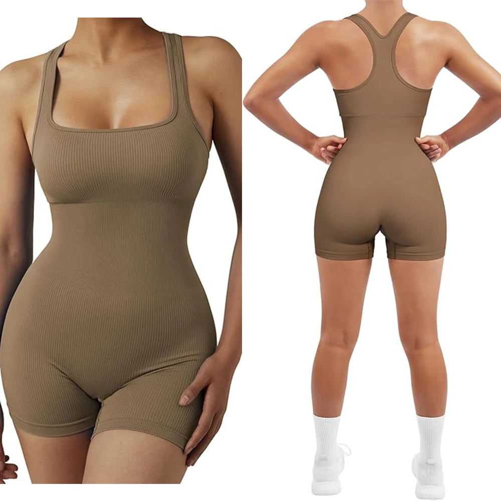 Seamless Bodysuiyts for Women  Contracted Tummy Control Rompers Sexy Sleeveless Backless  Yoga Sets Jumpsuits Women's Clothings - Premium  from Lizard Vigilante - Just $14.99! Shop now at Lizard Vigilante