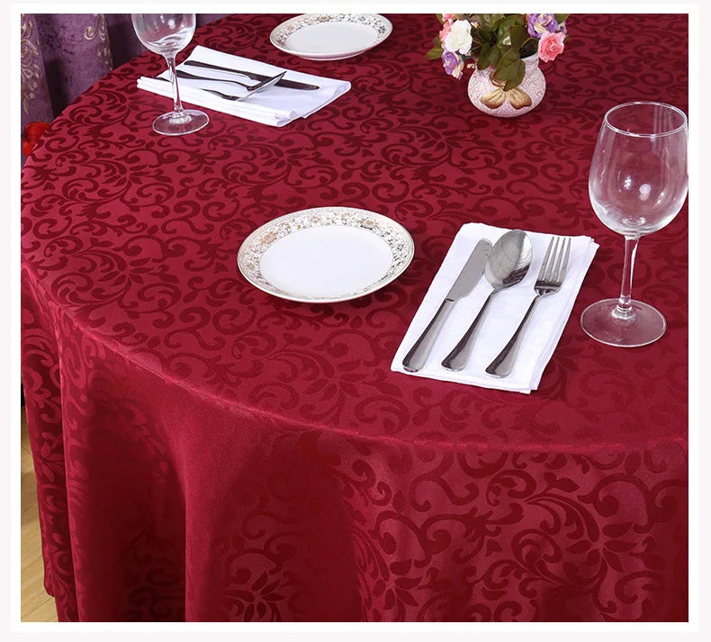 Polyester Jacquard Tablecloth for Hotel, Wedding, Banquet, and Party Decoration - Premium tablecloth from Lizard Vigilante - Just $32.88! Shop now at Lizard Vigilante