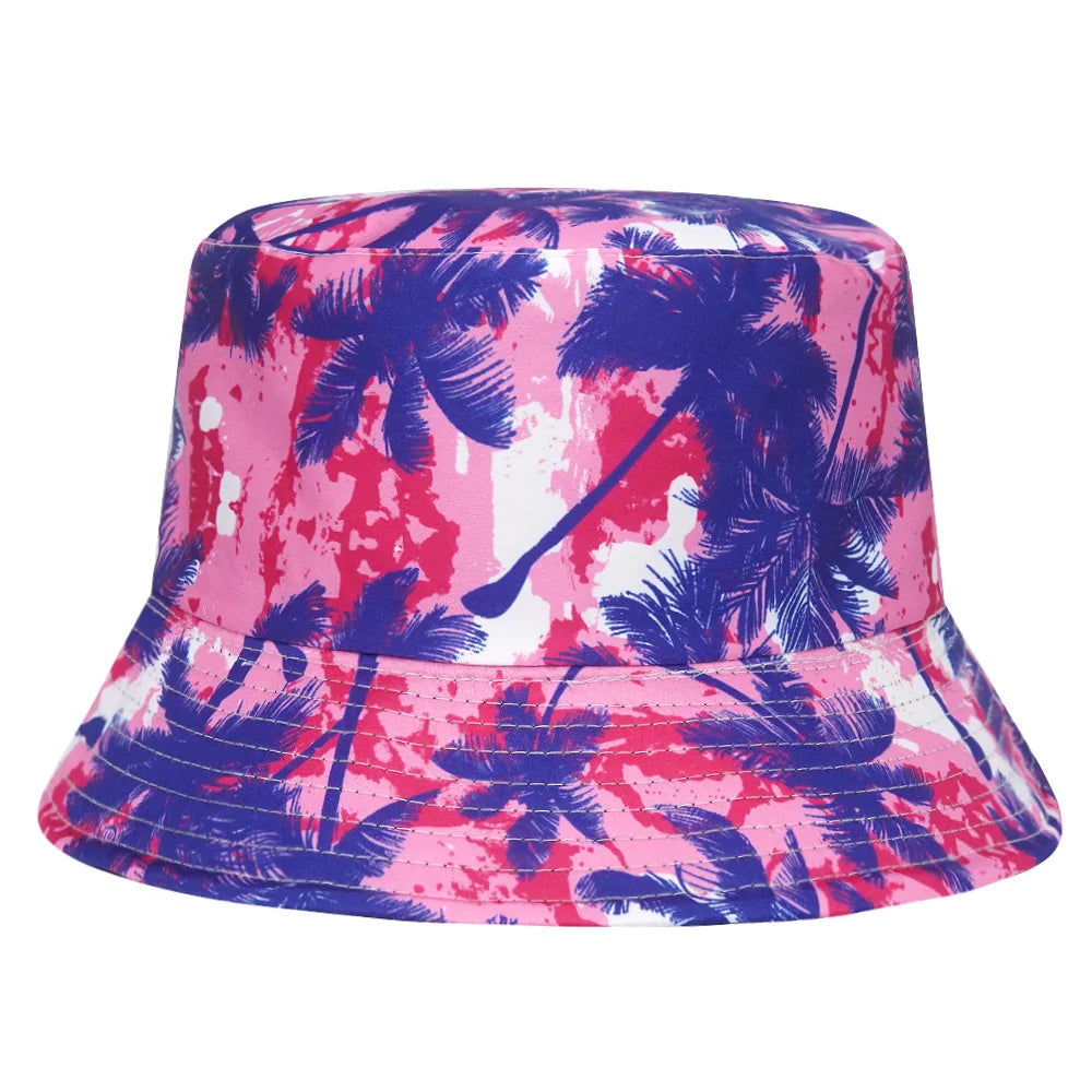 Summer Sun Protection Bucket Hat for Men Women Panama Cap Print Hip Hop Gorros Fishing Fisherman Hat Double Side Wear Fashion - Premium T-Shirts from Lizard Vigilante - Just $7.99! Shop now at Lizard Vigilante