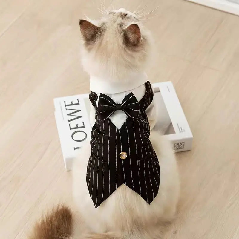 Dog Tuxedo Dog Suit Puppy Pet Tuxedo Wedding Party Costume Dog Prince Bow Tie Shirt Formal Dog Weeding Attire Dogs Cats Clothes - Premium  from Lizard Vigilante - Just $6.99! Shop now at Lizard Vigilante