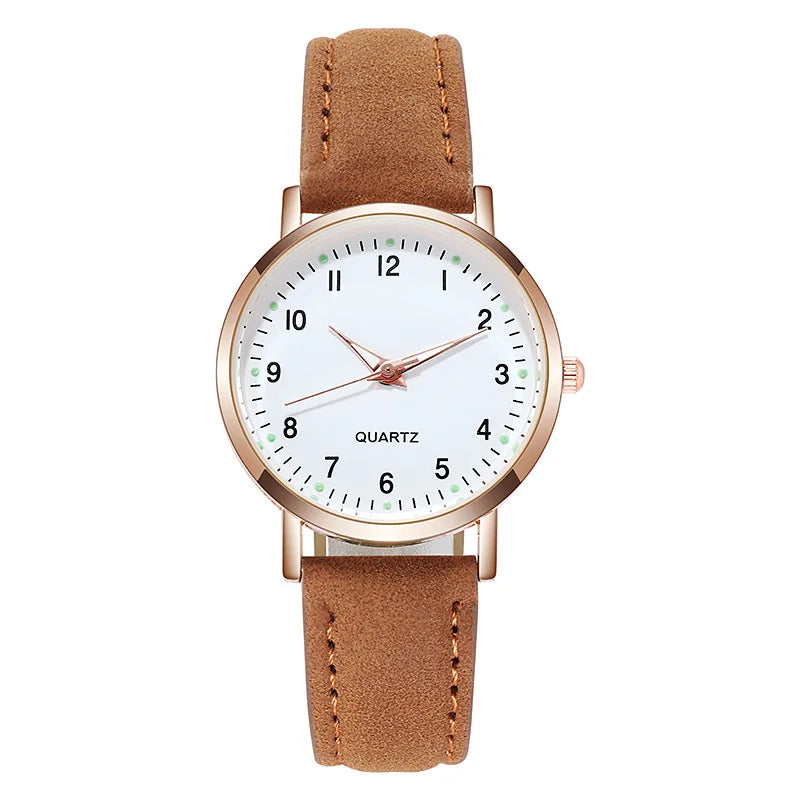 Rojozor Women's Fashion Casual Quartz Watch - Simple Small Dial Leather Strap Wristwatch with Luminous Hands - Premium wristwatch from Lizard Vigilante - Just $28.88! Shop now at Lizard Vigilante