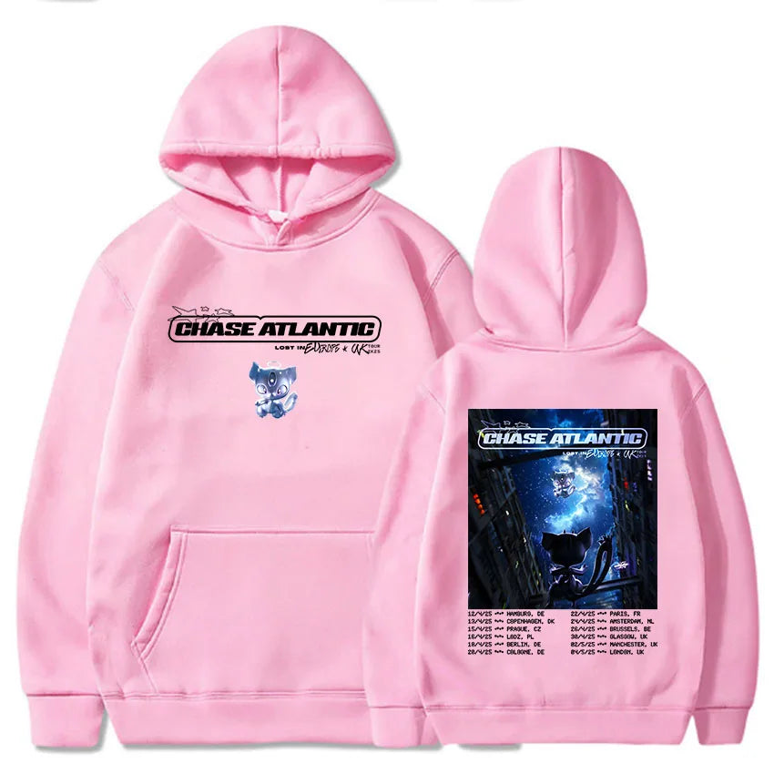 Lost in Europe & UK Tour 2025 – Chase Atlantic Graphic Hoodie | Fleece Pullover Sweatshirt for Men | Casual Rock Band Streetwear, Winter Long Sleeve Hoodies - Premium hoodie from Lizard Vigilante - Just $48.88! Shop now at Lizard Vigilante