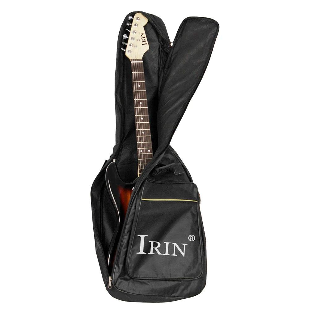 IRIN Electric Guitar Plus Cotton Black Bag Portable Waterproof Oxford Cloth Backpack Plus Cotton Thickened Shockproof Guitar Bag - Lizard Vigilante