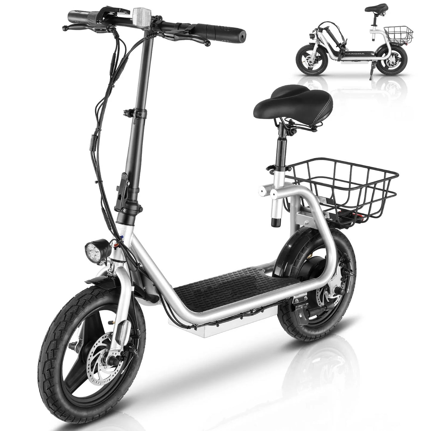 Peak 560W Electric Scooter with Seat 14" Tire, 30 Miles Ranges 20MPH Max Speed, Foldable Electric Scooter for Adults 300 LBS - Premium  from Lizard Vigilante - Just $934.99! Shop now at Lizard Vigilante