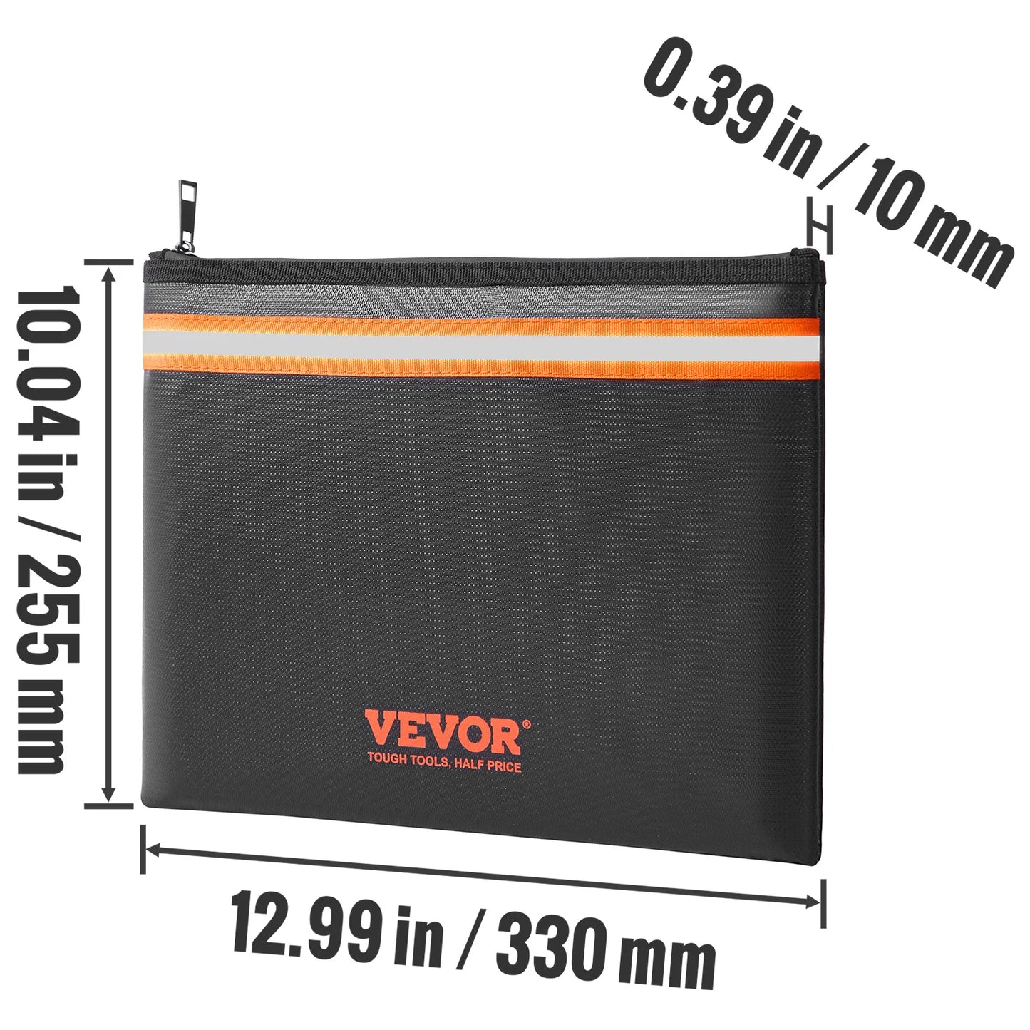 VEVOR Fireproof Document Box with 3 Storage Layers Fireproof Document Bag for Wallet Money Storage Passport Documents Bank File - Premium  from Lizard Vigilante - Just $15.99! Shop now at Lizard Vigilante