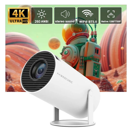 Easy To Use, Magcubic Android 11 4K Projector WiFi6 HY300 Allwinner h713 260ANSI  BT5.0 1280*720P Dual wifi Home Theater Outdoor portable - Premium projector from Lizard Vigilante - Just $88.88! Shop now at Lizard Vigilante