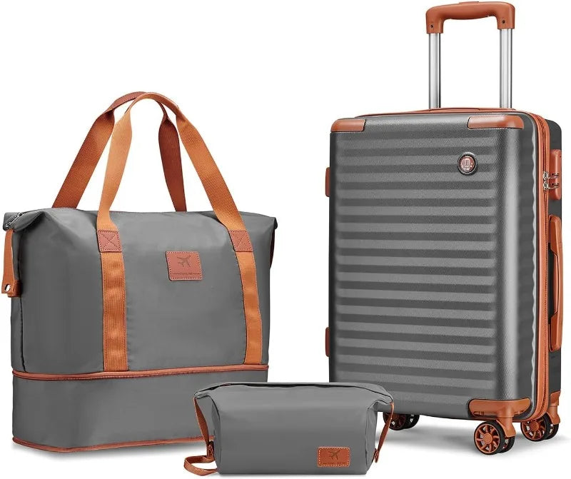 Wanderlust Ready: 3-Piece Luggage Set - Premium 3-Piece Luggage Set from Lizard Vigilante - Just $138.88! Shop now at Lizard Vigilante