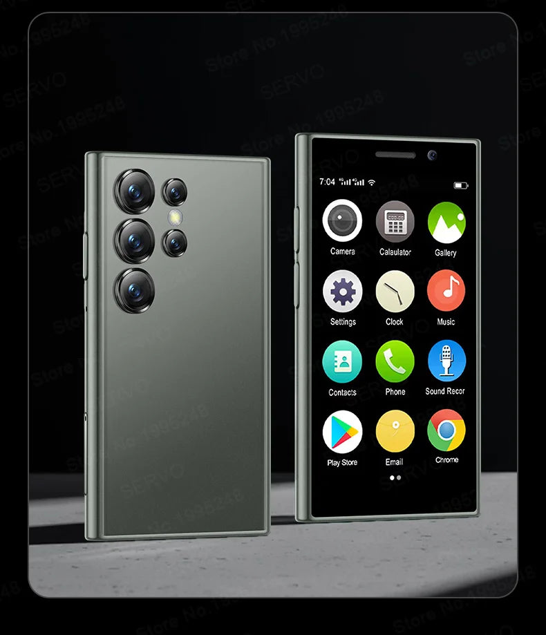 SERVO S24 Mini Pocket Smartphone 2GB 16GB 4G Netcom Android Native System MT6737 WIFI Hotspot Small Palm Smart Phones New Update