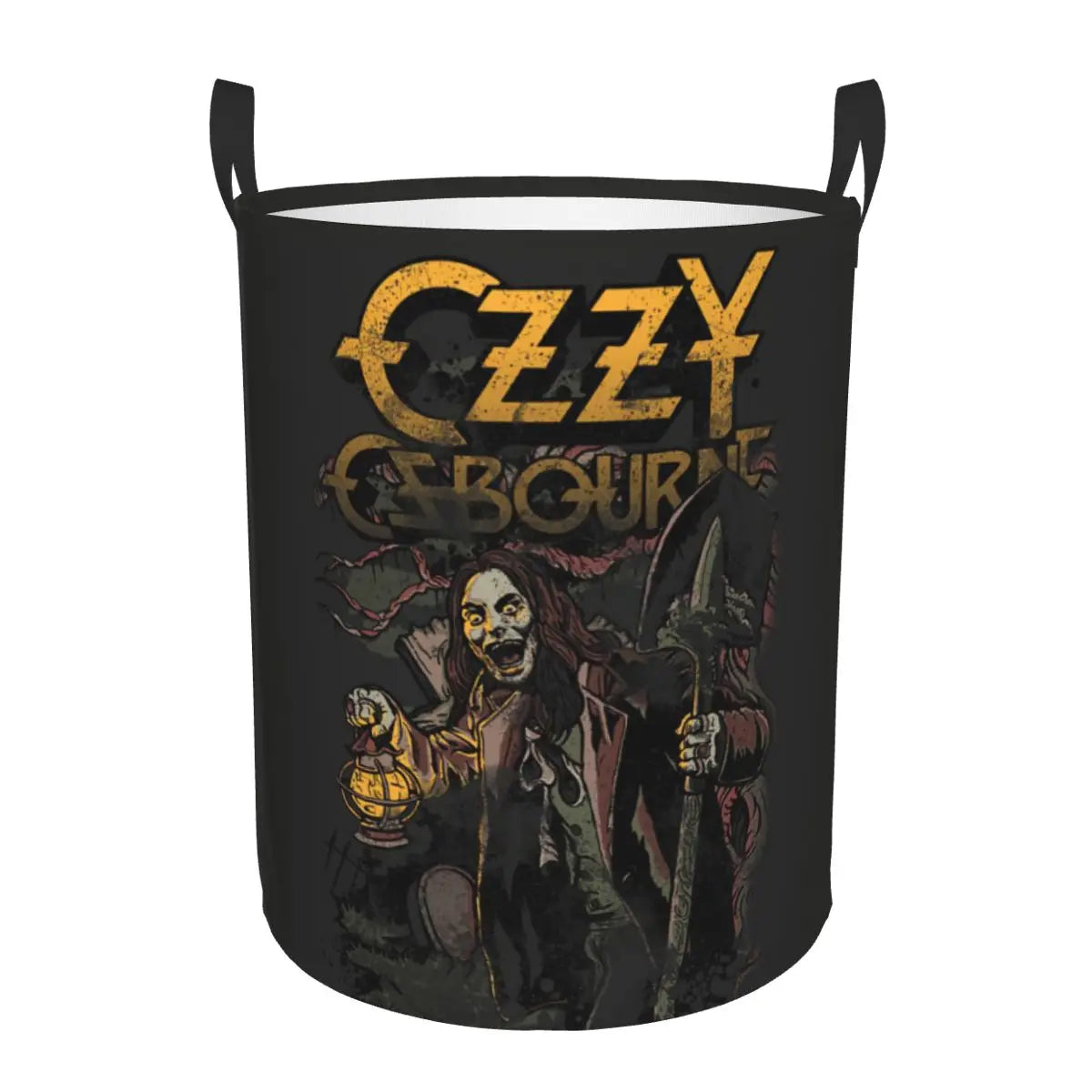 Ozzy Osbourne Prince of Darkness Laundry Basket | Foldable Heavy Metal Band Rock Toy Clothes Hamper | Storage Bin for Kids Nursery - Premium laundry basket from Lizard Vigilante - Just $19.99! Shop now at Lizard Vigilante