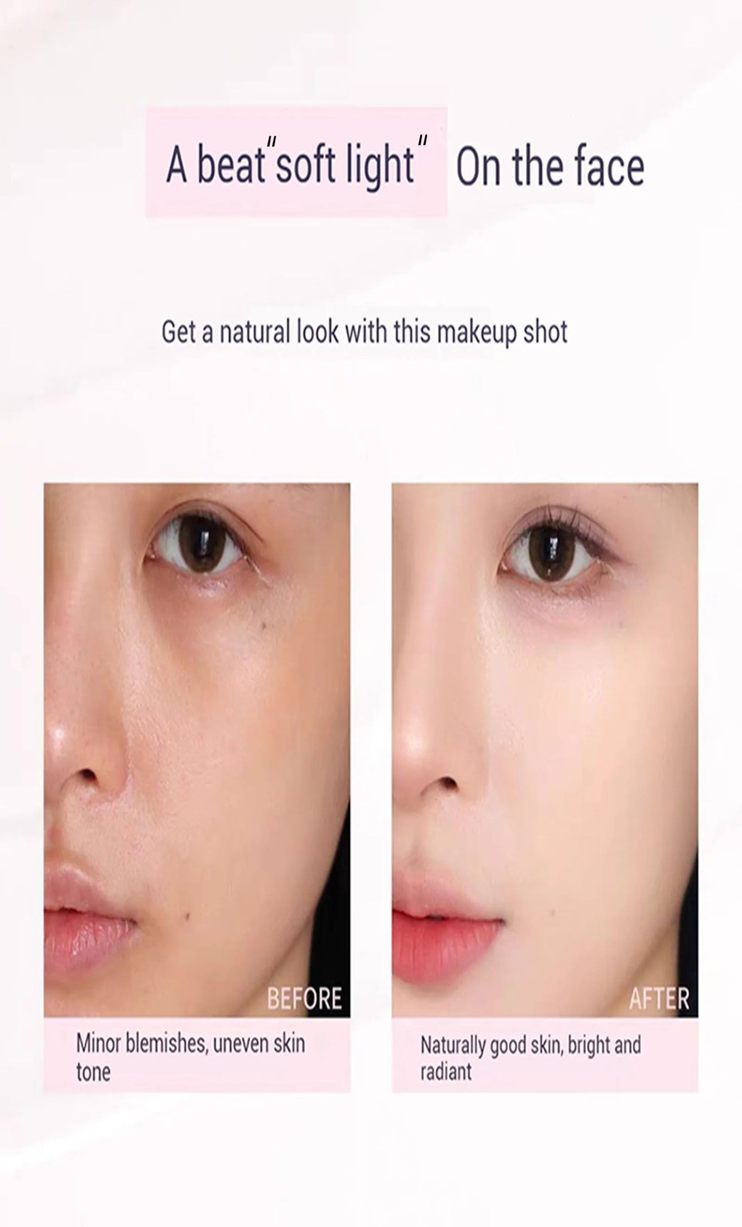 FLORTTE Air Cushion Concealer Coverage Moisturizing Long-Lasting Foundation Base Makeup Cream for Dry Skin Oil Control