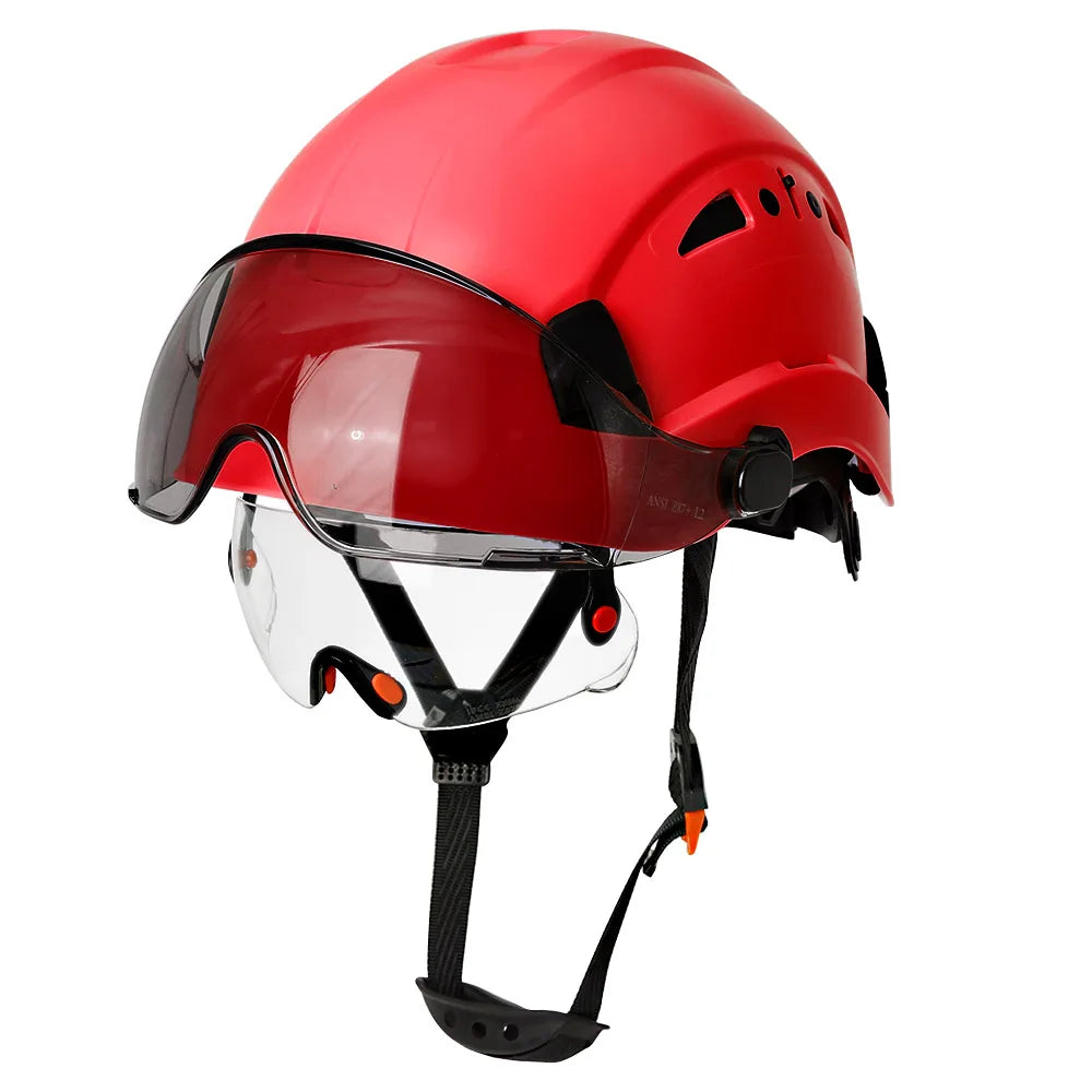 CE-Certified Construction Safety Helmet with Built-In Visor Goggles – ANSI Industrial ABS Hard Hat for Engineers - Premium  from Lizard Vigilante - Just $53.88! Shop now at Lizard Vigilante