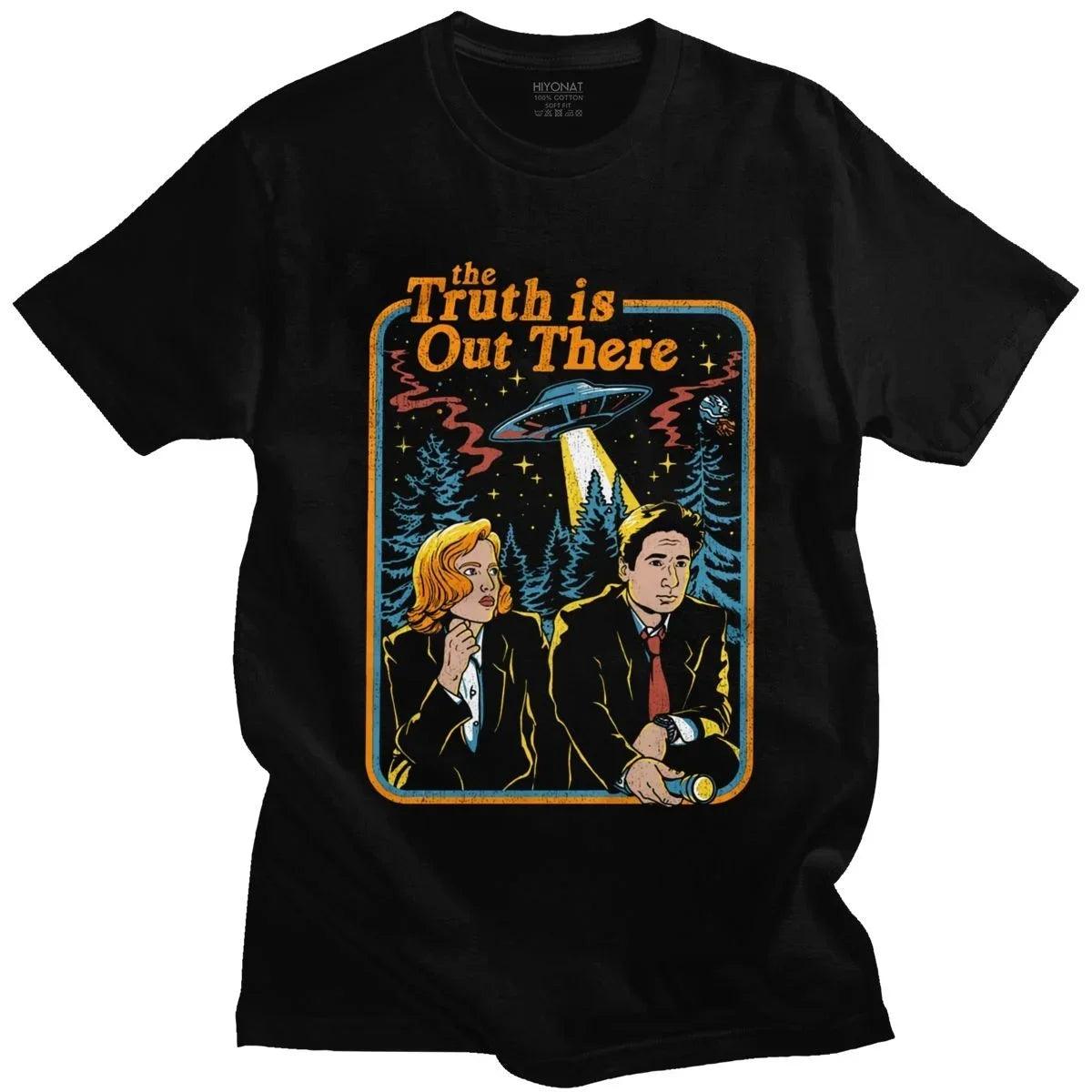 The X Files Men's TShirt The Truth Is Out There T-shirt Anime Harajuku Streetwear Cartoon Tee Short Sleeve Tee shirt - Lizard Vigilante