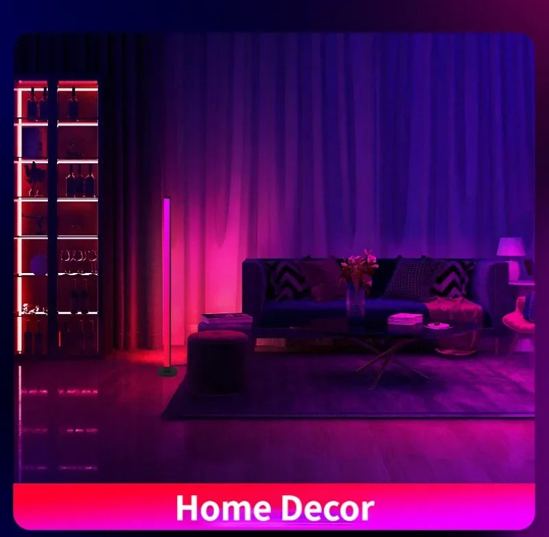 Smart RGB Floor Lamp with Music Sync  Modern Mood Lighting LED Stand Lights for Bedroom Game Room Living Room Decor - Premium  from Lizard Vigilante - Just $56.99! Shop now at Lizard Vigilante