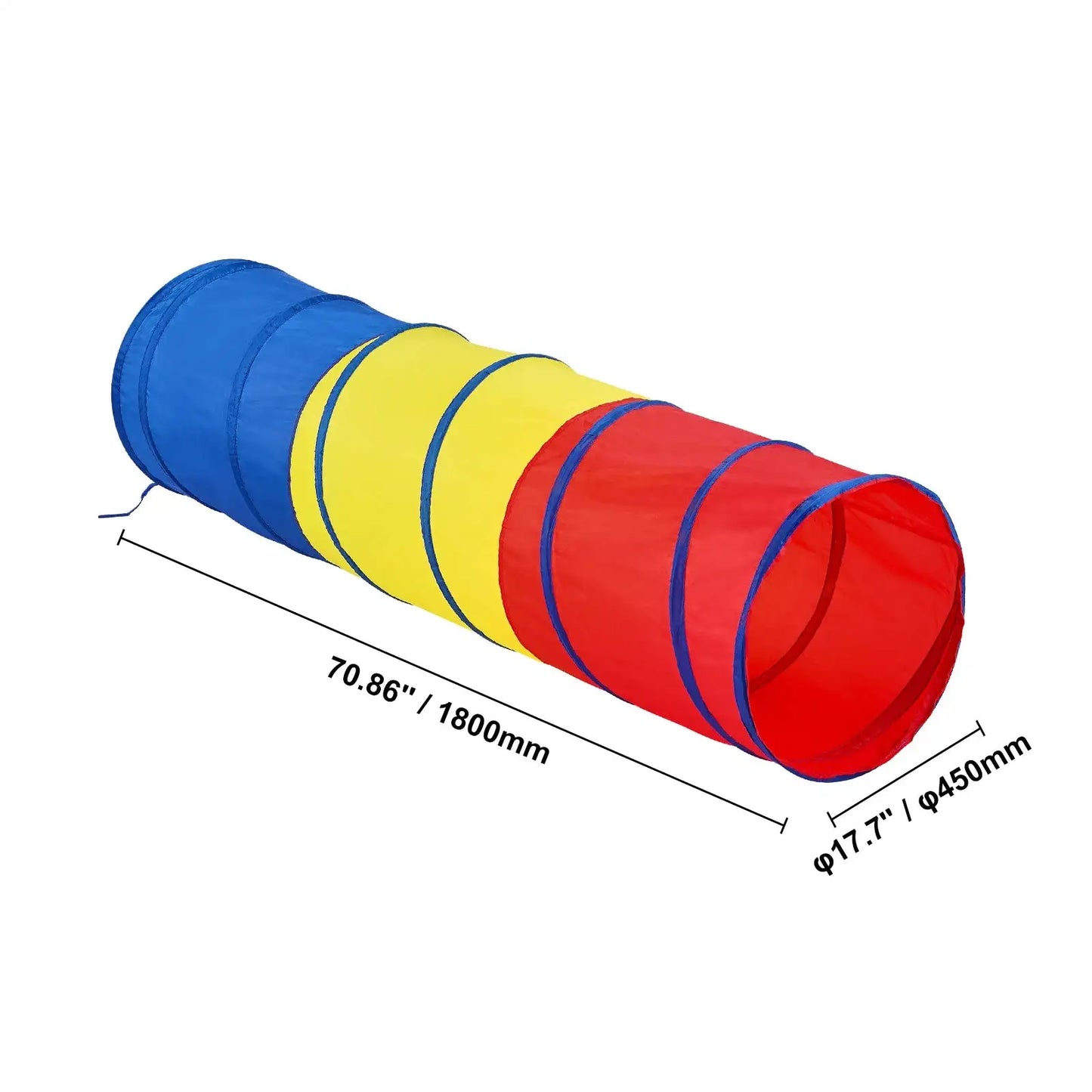 VEVOR Kids Play Tunnel Tent for Toddlers Collapsible Gift for Boy and Girl Play Tunnel Indoor and Outdoor Game Red/Yellow/Blue