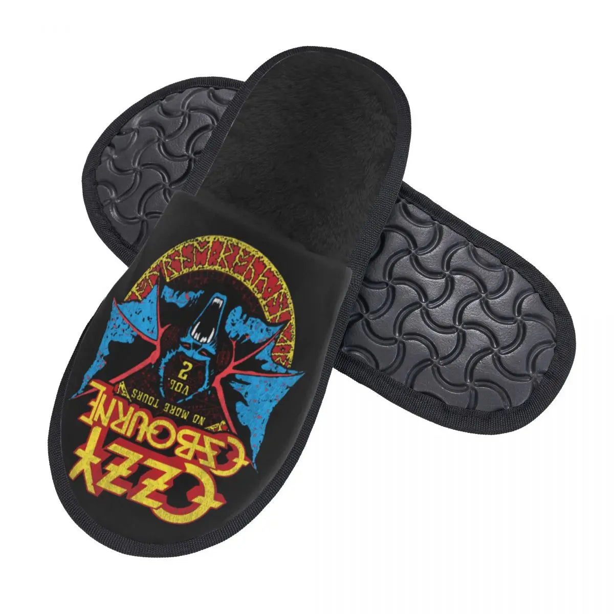 Ozzy Osbourne Slippers Heavy Metal Band Rock House Soft Warm Prince Of Darkness Memory Foam Fluffy Slipper Indoor Outdoor Shoes - Premium slippers from Lizard Vigilante - Just $21.99! Shop now at Lizard Vigilante