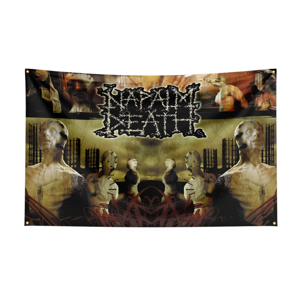 Napalm Death Rock Band Flag – 3x5 Ft Heavy Metal Polyester Digital Printed Banner for Wall & Outdoor Decoration - Premium flag from Lizard Vigilante - Just $15.99! Shop now at Lizard Vigilante