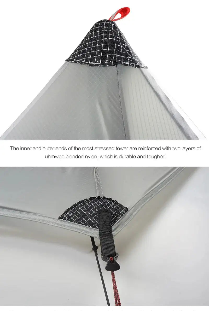 [HODR] 3F UL GEAR Lanshan 1 pro Tipi Tent Rodless Solo Ultralight 690g 20D Nylon Fabric Camping Season Tent Trekking Tents