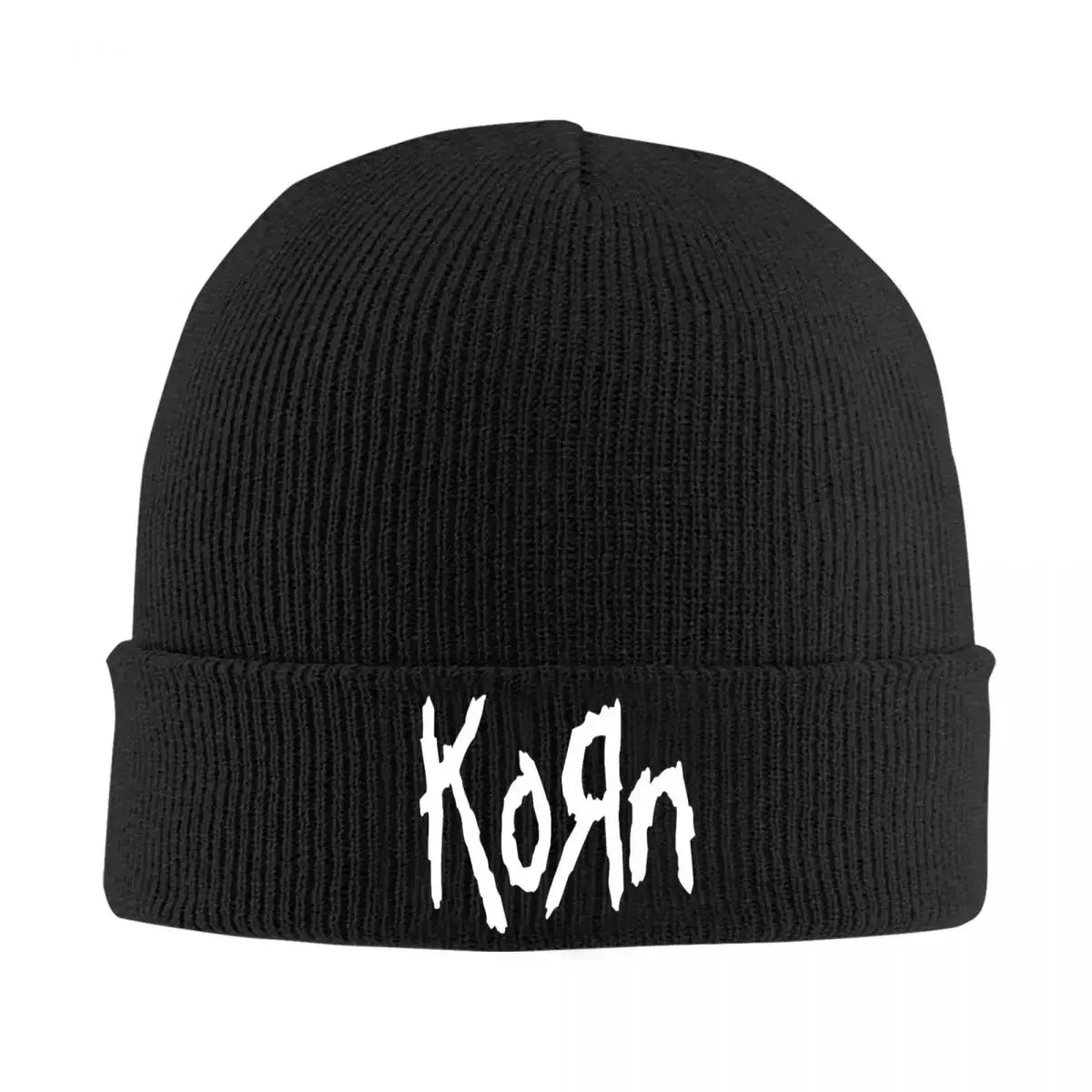 Korn Band Logo Beanie Hat – Unisex Street Hippie Skullies for Winter - Premium 2-piece suit from Lizard Vigilante - Just $19.99! Shop now at Lizard Vigilante