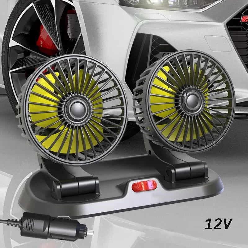 5V 12V 24V Car Fan Cooling Car Fan Dual Head Usb Car Fan 2 Speeds Adjustable Auto Cooler Air Fan Car Accessories Wind Regulation - Premium fan from Lizard Vigilante - Just $26.88! Shop now at Lizard Vigilante