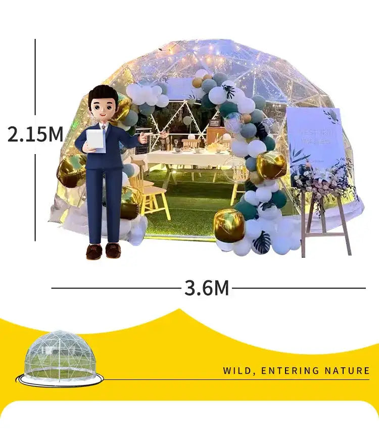 Garden Yard Glamping Dome Tent Inflatable Geodesic Dome Bubble Transparent Igloo Tent for Sale