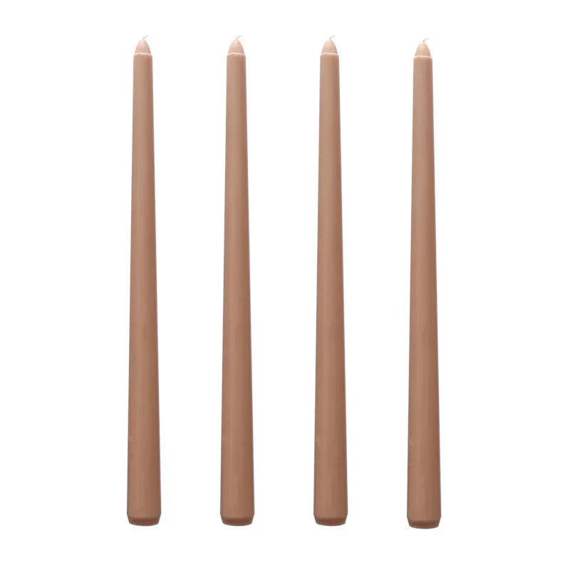 30CM Taper Candle 4 Pack - Home Interior Long Burning Dripless and Smokeless Candles Unscented - Valentines Candles for Home