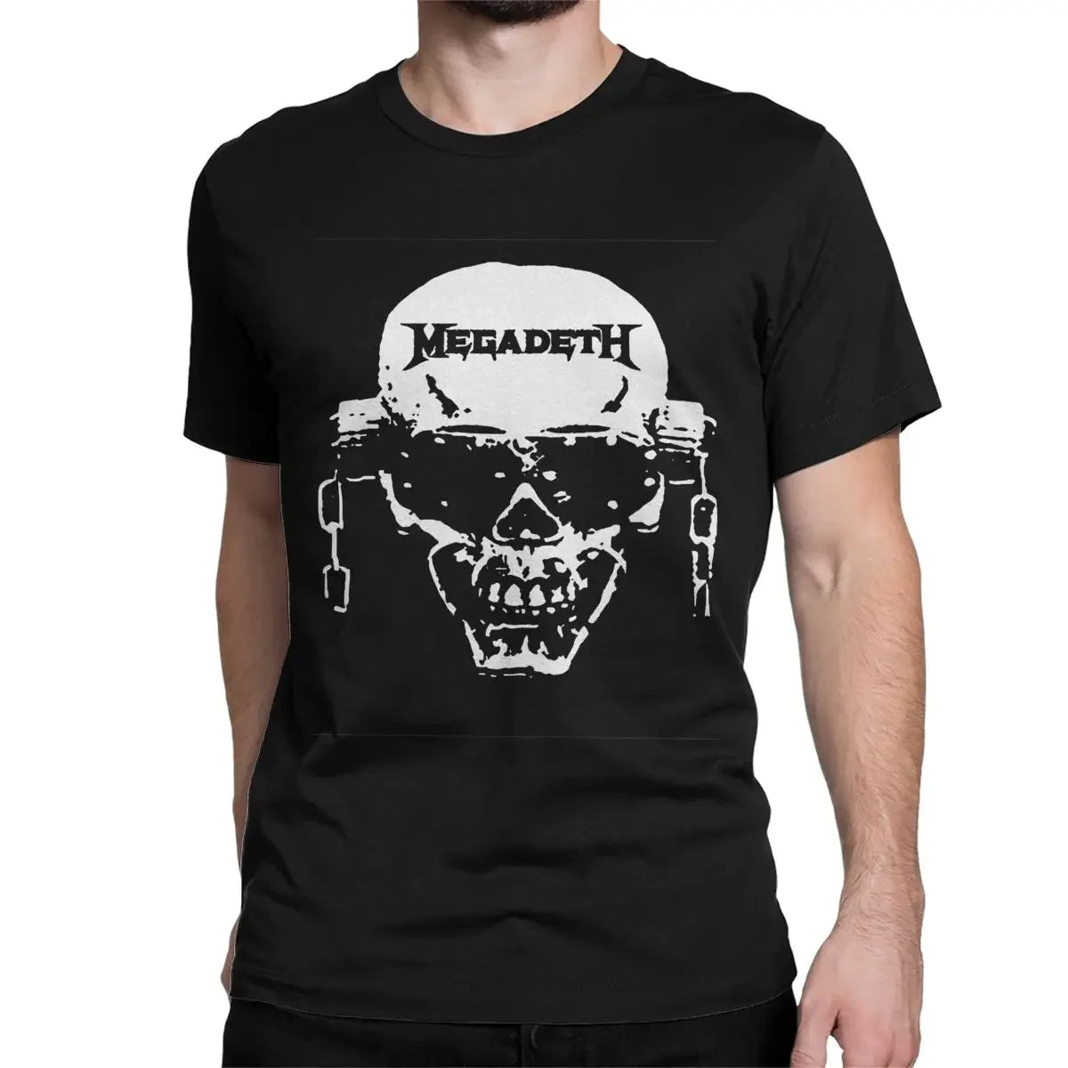 Unisex Megadeth Rock Band T-Shirt – 100% Cotton Casual Short Sleeve Tee for Music Fans - Premium T-Shirts from Lizard Vigilante - Just $24.88! Shop now at Lizard Vigilante