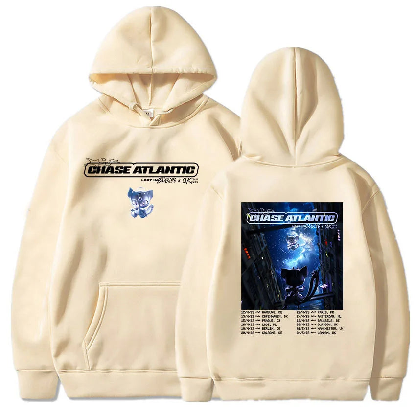 Lost in Europe & UK Tour 2025 – Chase Atlantic Graphic Hoodie | Fleece Pullover Sweatshirt for Men | Casual Rock Band Streetwear, Winter Long Sleeve Hoodies - Premium hoodie from Lizard Vigilante - Just $48.88! Shop now at Lizard Vigilante