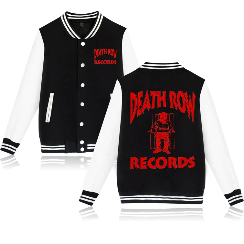 Death Row Records Baseball Uniform Jacket – Button-Up Sports Coat Hoodie for Fans - Premium jacket from Lizard Vigilante - Just $51.08! Shop now at Lizard Vigilante