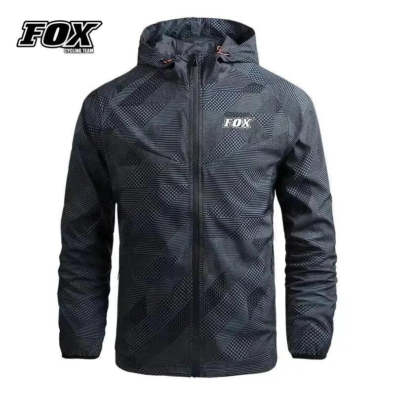 Motorcycles Men Waterproof Jacket FOX Cycling Team Downhill MTB Raincoat Mountain Bike Windbreaker Jaqueta Masculina Motoqueiro - Lizard Vigilante