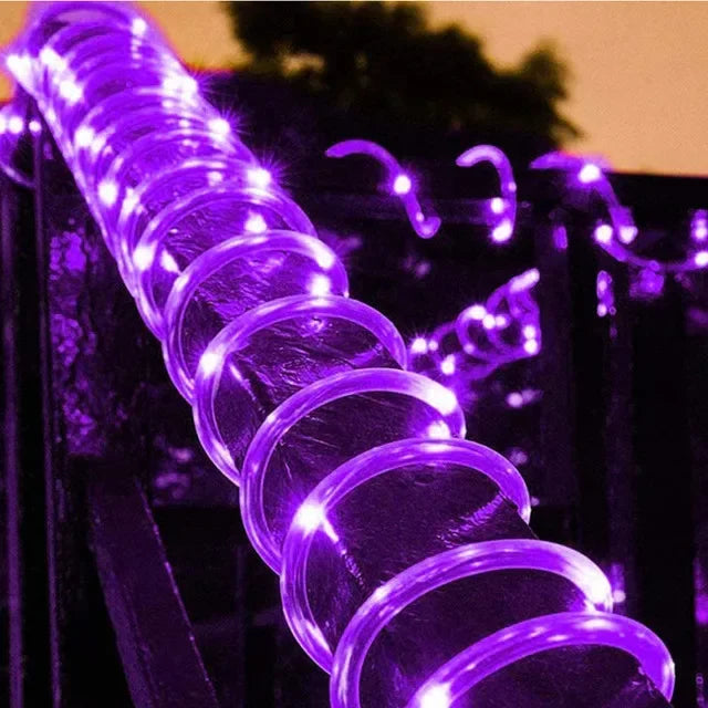 Solar Tube Rope LED Light – Outdoor Garden Christmas Decoration Garland - Premium lighting from Lizard Vigilante - Just $18.99! Shop now at Lizard Vigilante