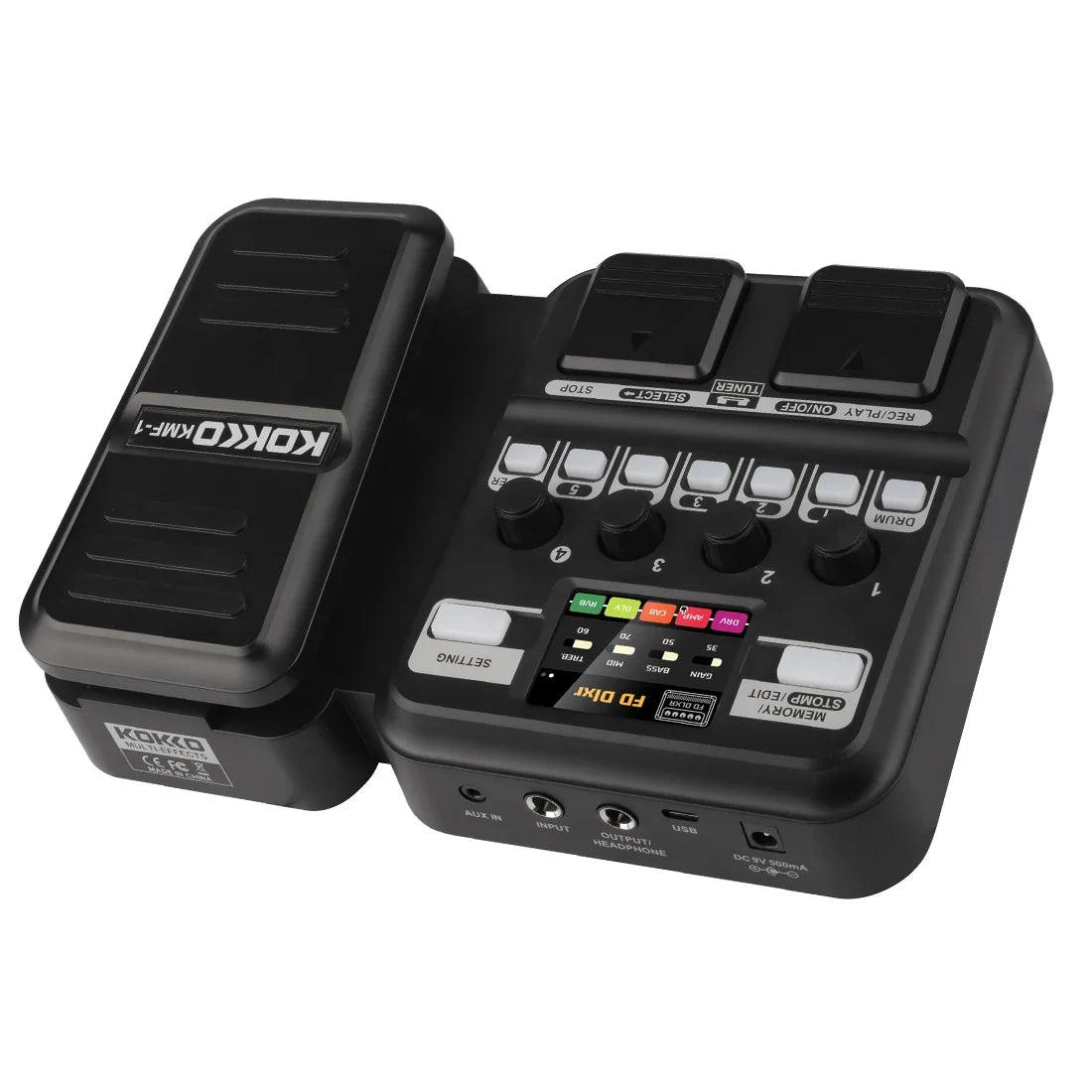 Kokko KMF-1 Synth Fury Guitar Pedal With 18 Amp Models IR 512 Sampling Drum Machine And Loop Chaos